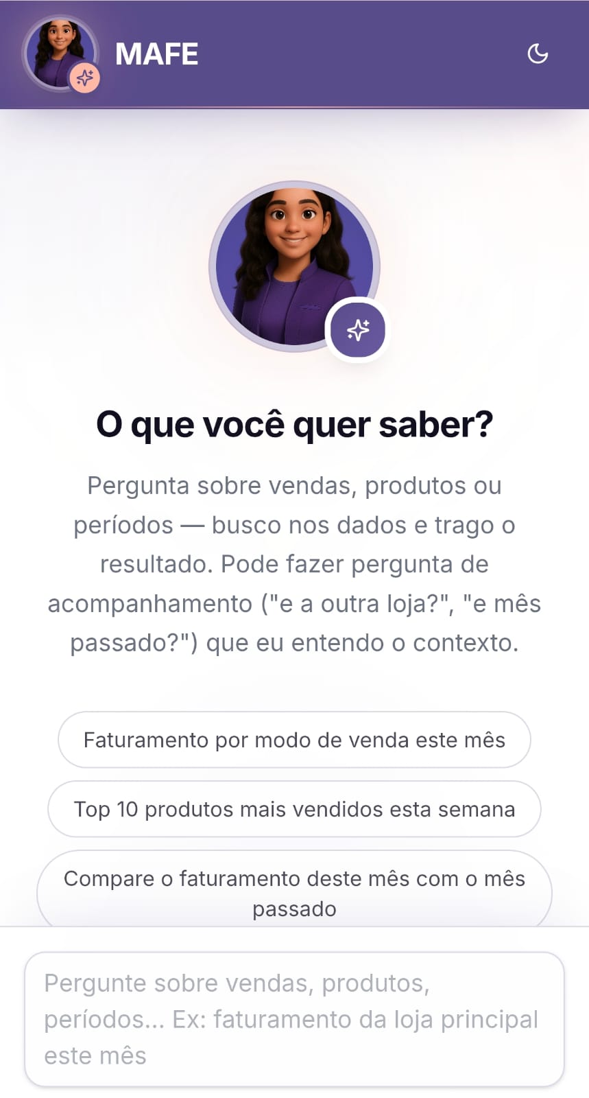 Chat da Mafê: 'O que você quer saber?'